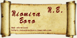 Miomira Boro vizit kartica